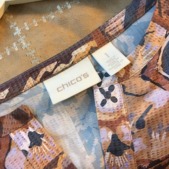 CHICO’S Tribal Ethic Hi Lo 3/4 Sleeve Pullover Top - Picture 7 of 7